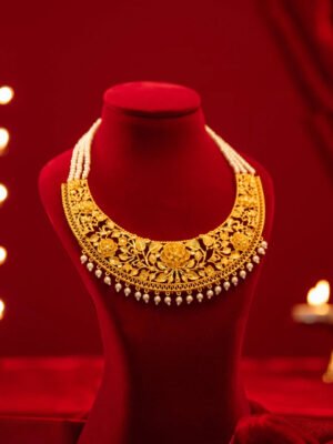 Premium Gold Plated Samprikta Pearl Necklace